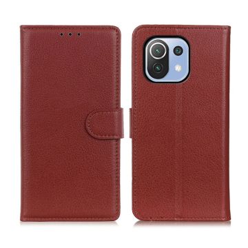 Xiaomi Mi 11 Plånboksfodral med Stativ - Brun- G-SP.se