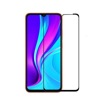 Skärmskydd Xiaomi Redmi 9C - 3D Härdat Glas Svart- G-SP.se
