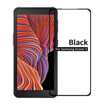 Skärmskydd Samsung Galaxy X Cover 5 3D Härdat Glas Svart (miljö)- G-SP.se