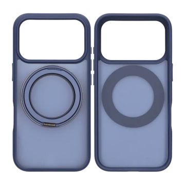 Mobilskal Roterande Magnet Stativ för iPhone 17 Pro - Blå