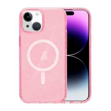iPhone 13/14 Mobilskal Glitter Magsafe - Rosa