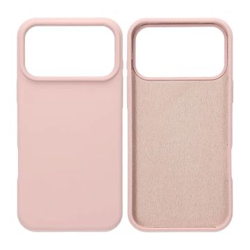 Mobilskal Mjukt Silikon för iPhone 17 Pro Max - Sandrosa