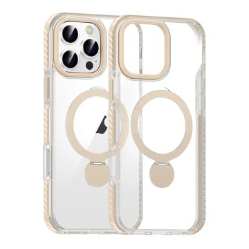 Skal Magsafe till iPhone 16 Pro Max - Transparent lila med ringstativ