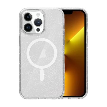 iPhone 13 Pro Mobilskal Glitter Magsafe - Transparent