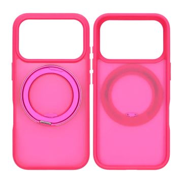 Mobilskal Roterande Magnet Stativ för iPhone 17 Pro - Röd