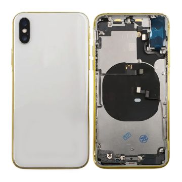 iPhone X Back Cover Complete OEM Silver With Small Parts