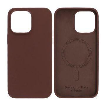 Rvelon Skal Silikon MagSafe för iPhone 14 Pro Max - Brun