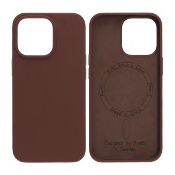 Rvelon Mobilskal Silikon MagSafe för iPhone 13 Pro - Brun