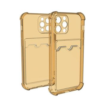 iPhone 12 Pro Max Stöttåligt Skal med Korthållare - Gul- G-SP.se