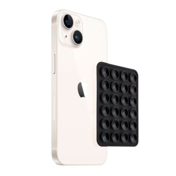 Dubbelsidad mobilhållare med sugkoppar - Svart