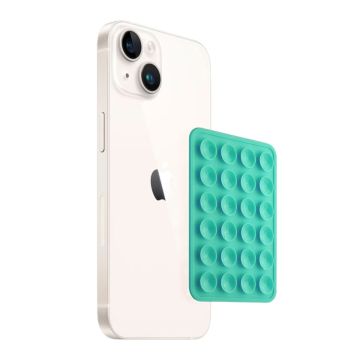 Dubbelsidad mobilhållare med sugkoppar - Ljusblå