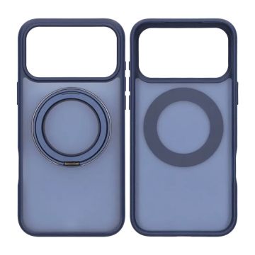 Mobilskal Roterande Magnet Stativ för iPhone 17 Pro Max - Blå