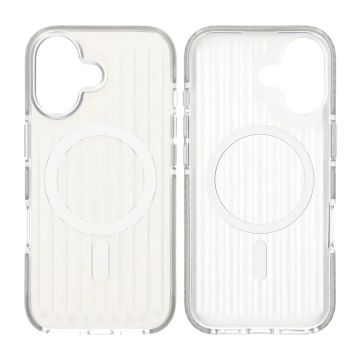 Mobilskal Korrugerad Magsafe för iPhone 17 - Silver