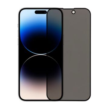 Skärmskydd iPhone 14 Pro Privacy - 3D Härdat Glas (miljö)- G-SP.se