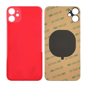 iPhone 11 Baksida Glas med Självhäftande tejp - Röd