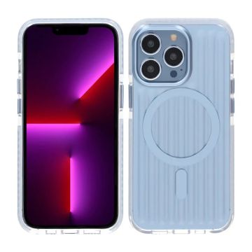 Mönstrat TPU Skal till iPhone 13 Pro med MagSafe - Blå