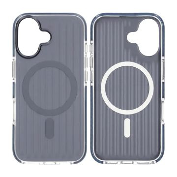 Mobilskal Korrugerad Magsafe för iPhone 17 - Mörkblå