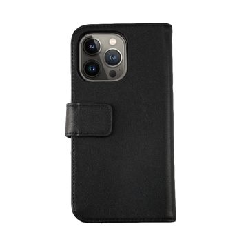iPhone 12/12 Pro Plånboksfodral Läder Rvelon - Svart- G-SP.se