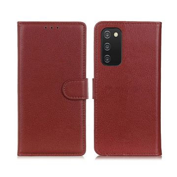 Samsung Galaxy A03s Plånboksfodral med Stativ - Brun- G-SP.se