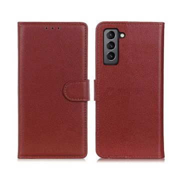 Samsung Galaxy S22 Plus 5G Plånboksfodral med Stativ - Brun- G-SP.se