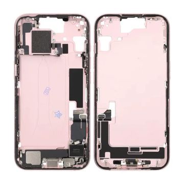 Mittenram med smådelar för iPhone 15 - Rosa OEM