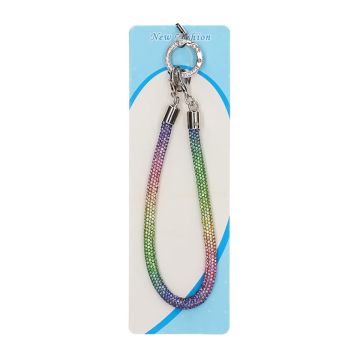 Mobilband Handled - Regnbågsfärgad glitter