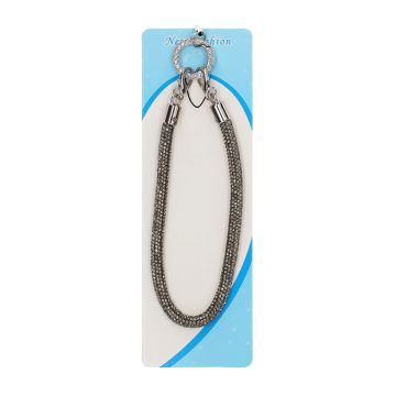 Mobilband Handled - Grå glitter