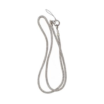 Mobilband Halsband 120cm - Silver glitter