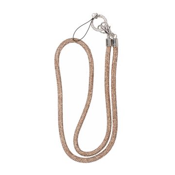 Mobilband Halsband 80cm - Guld glitter