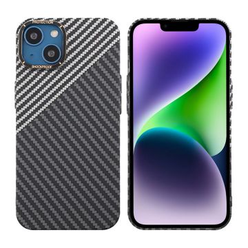 Kolfiber Skal iPhone 13 - Svart / Vit- G-SP.se