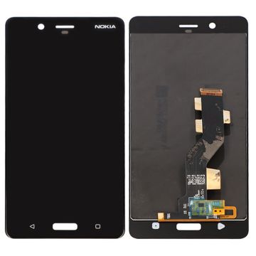 Nokia 8 Skärm med LCD Display OEM - Svart