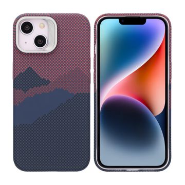 iPhone 13/14 Skal med Magsafe och Utfällbart Stativ - Berg Röd