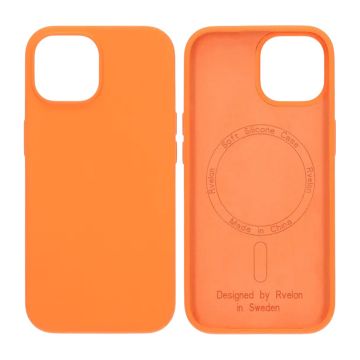 Rvelon Mobilskal Silikon MagSafe för iPhone 15 - Orange