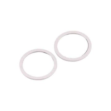 iPhone 12 Mini Linsskydd med Metallram - Vit (2-pack)- G-SP.se