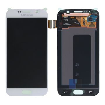 Samsung Galaxy S6 (SM-G920F) Skärm med LCD Display Original - Vit