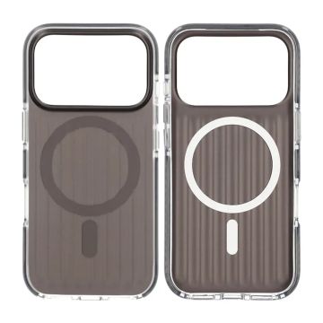 Mobilskal Korrugerad Magsafe för iPhone 17 Pro - Svart