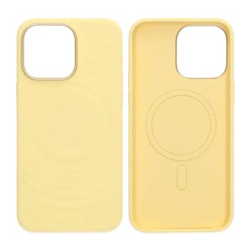 Mobilskal Silikon för iPhone 15 Pro Max - Gul med Kameraskydd