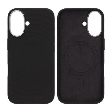Mobilskal Silikon för iPhone 16 - Svart med Kameraskydd