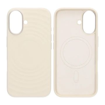 Mobilskal Silikon för iPhone 16 - Vit med Kameraskydd