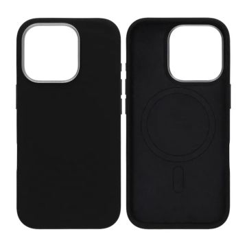 Mobilskal Silikon för iPhone 16 Pro - Svart med Kameraskydd