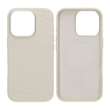 Mobilskal Silikon för iPhone 16 Pro - Vit med Kameraskydd