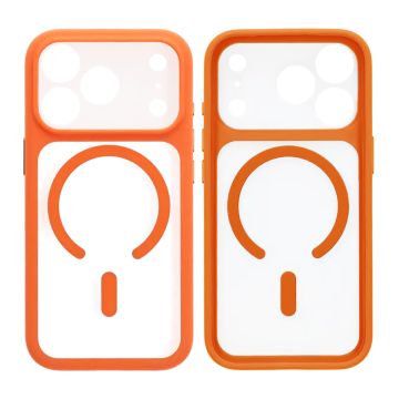 Skal för iPhone 17 Pro med MagSafe & Kameraskydd med Orange