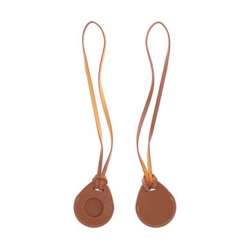 AirTag Fodral med Rem i PU-Läder - Brun