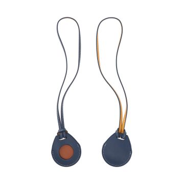 AirTag Fodral med Rem i PU-Läder - Blå