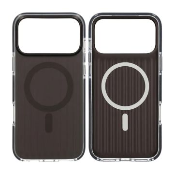 Mobilskal Korrugerad Magsafe för iPhone 17 Pro Max - Svart