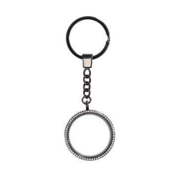 AirTag Nyckelring med Kristalldetaljer - Svart