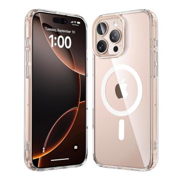 Mobilskal Stöttåligt Magsafe för iPhone 16 Pro - Transparent