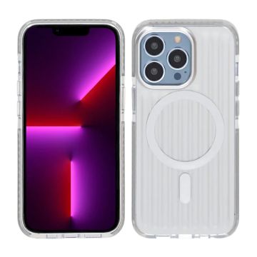 Mönstrat TPU Skal till iPhone 13 Pro med MagSafe - Silver