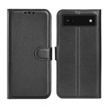 Google Pixel 6A Plånboksfodral med Stativ - Svart- G-SP.se