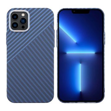 Kolfiber Skal iPhone 12/12 Pro - Blå & Grå- G-SP.se